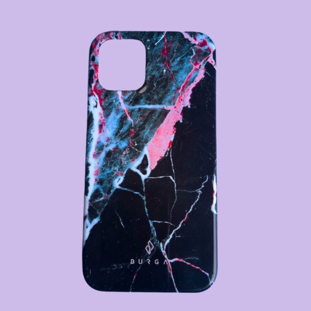 Burga for iPhone Mini 12 Case “Hidden Beauty”, Black/Pink/Blue